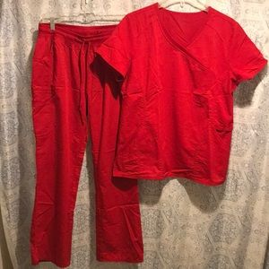 Scrub set in Red